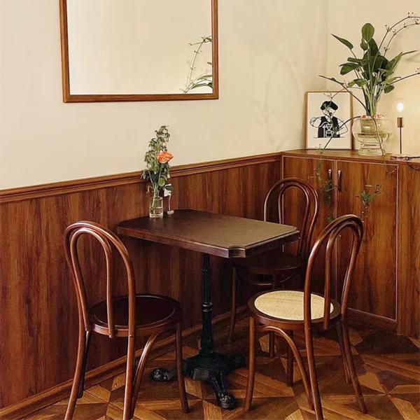 Großhandel B2B Massivholz-Esstisch Cafe Tisch und Stuhl Set Restaurant